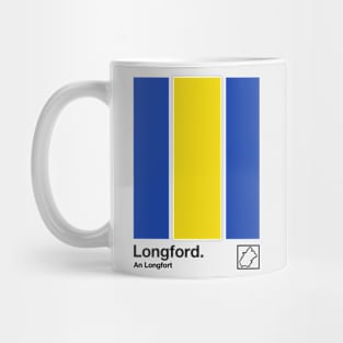 County Longford, Ireland - Retro Style Minimalist Poster Design Mug